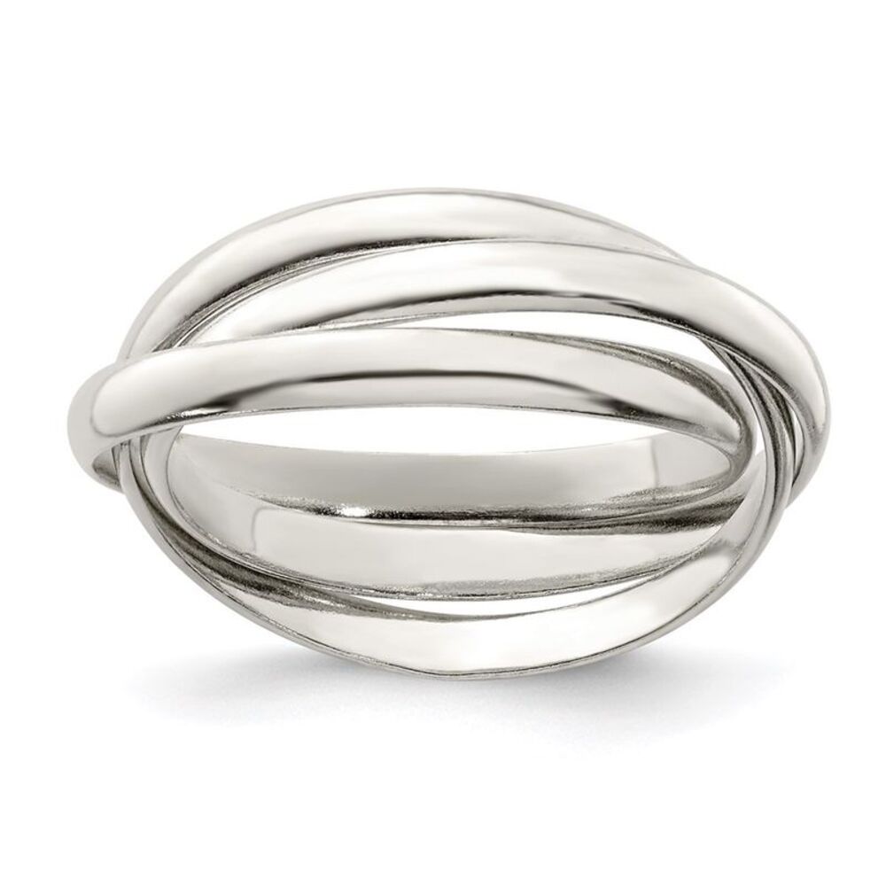 Kazi Luxury Sterling Silver Triple Intertwining R… - image 1